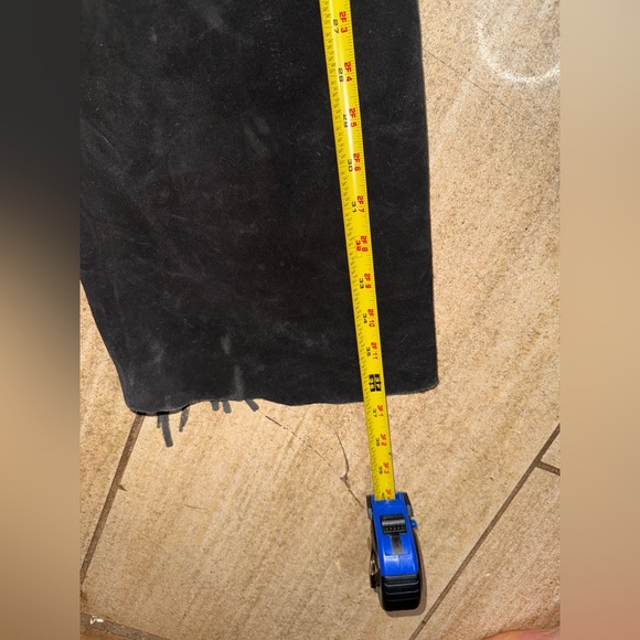 Barnstable Riding Fringed Leather Chaps - See Measurements - Picture 8 of 11